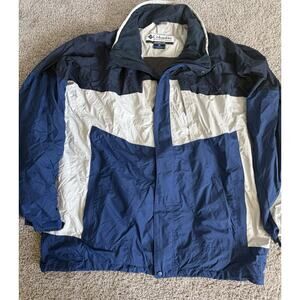 Vintage Columbia Sportswear Company Jacket Mens XXL Color Block Yellow Blue 90s